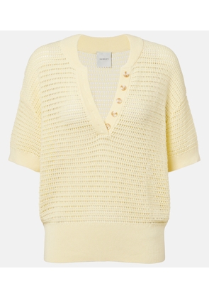Varley Callie open-knit cotton top