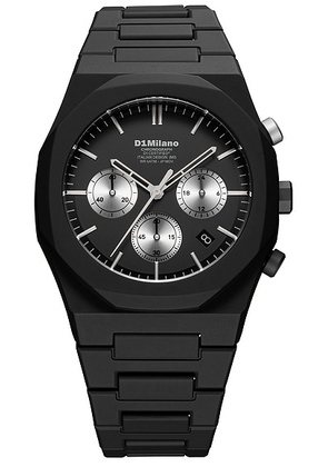 D1 Milano Polychrono 40.5mm Watch in Black - Black. Size all.