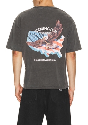 Remington Stone Eagle Tee in Black - Black. Size XXL/2X (also in S, M, L, XL/1X).
