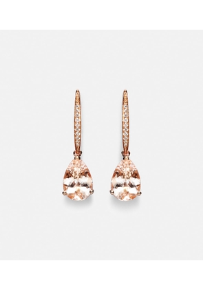 Bucherer Fine Jewellery Blush 18kt rose gold earrings with diamonds and morganites