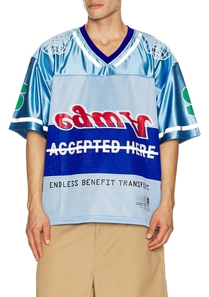 AWGE Ebt Soccer Jersey in Baby Blue - Blue. Size S (also in L, XL/1X).