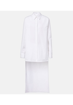 Alaia Asymmetric cotton poplin shirt