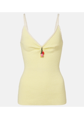 Prada Embellished cotton-blend boucle top