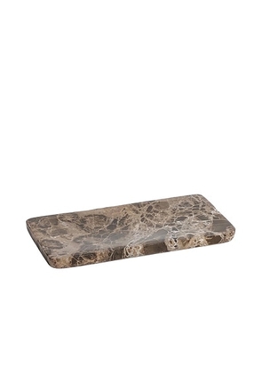 The Favorites Marble Vanity Tray in Marr?n Emperador - Brown. Size all.
