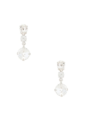 Jennifer Behr Trystan Earrings in Crystal - Metallic Silver. Size all.