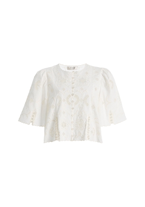 Sea Gardener Embroidered Top - Moda Operandi