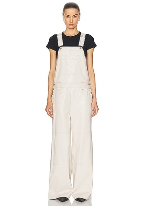 STAND STUDIO Vanna Dungarees Overall in Ecru - Cream. Size 34 (also in ).