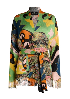 Etro Belted Jersey Cardigan - Moda Operandi