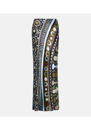 Pucci Soleil satin maxi skirt