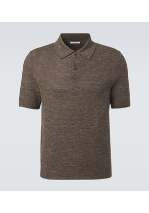 The Row Ravi silk, cashmere, and linen polo shirt