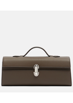 Savette Symmetry Slim Medium leather top-handle bag