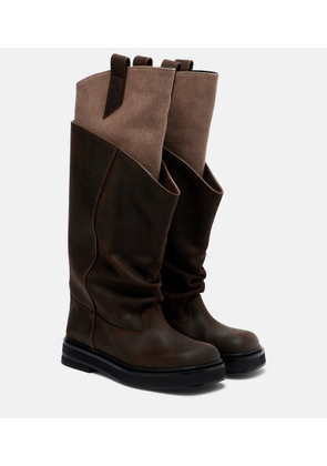 The Attico Robin Passeggiata leather combat boots