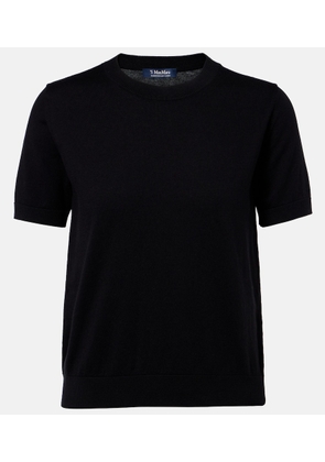 'S Max Mara Cotton, silk, and cashmere knitted top
