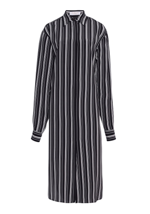 Michael Kors Collection Oversized Striped Crepe de Chine Midi Shirt Dress - Moda Operandi