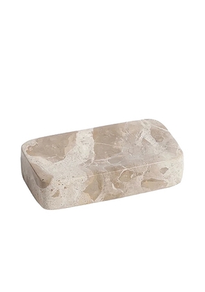 The Favorites Marble Soap Bar Holder in Crema Fossil - Cream. Size all.