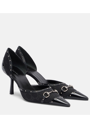 Gucci Savoy Horsebit GG canvas pumps