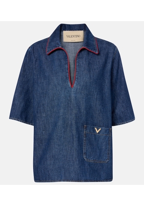Valentino VGold denim top