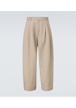 Studio Nicholson Linen and wool wide-leg pants