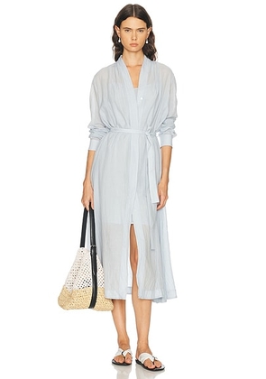 Toteme Belted Cotton Voile Dress in Sky - Baby Blue. Size 34 (also in 36).