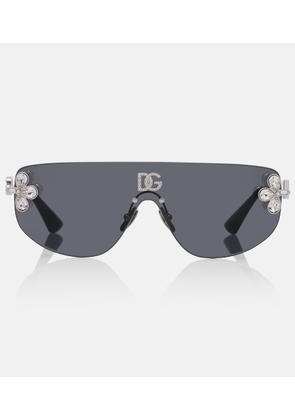 Dolce&Gabbana DG crystal-embellished aviator sunglasses