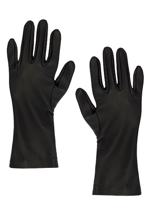 KHAITE Remo Mid Gloves in Black - Black. Size 8 (also in ).