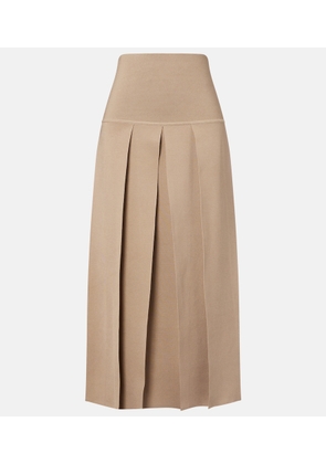 Alaia Pleated midi skirt