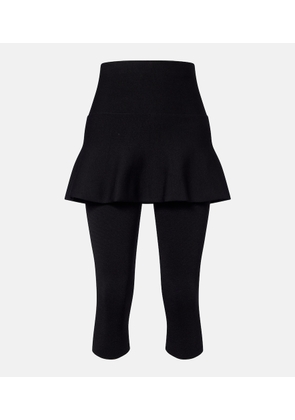 Alaia Cropped peplum leggings