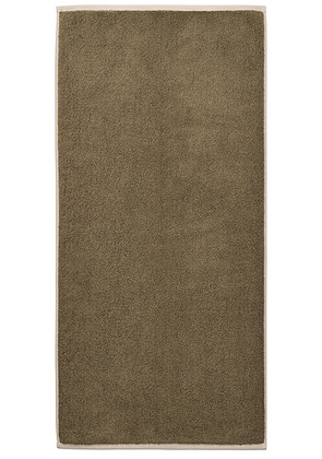 Ferm Living Ekko Bath Towel in Olive & Cashmere - Olive. Size all.