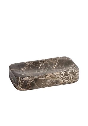 The Favorites Marble Soap Bar Holder in Marr?n Emperador - Brown. Size all.