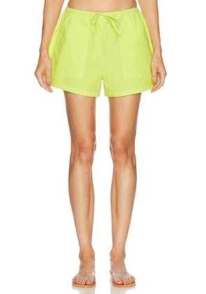 LESET Kyoto Pocket Short in Chartreuse - Yellow. Size M (also in ).