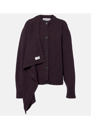 The Attico Scarf-detail wool and cashmere cardigan