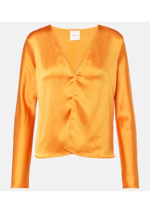 Leset Barb satin top