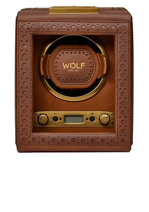 WOLF Brogue Single Winder in Burnished Brown - Brown. Size all.