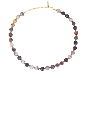 Jennifer Behr Alexandra Necklace in Botswana Agate - Brown. Size all.