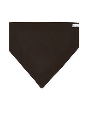 Miu Miu Head Scarf in Ebano & Bianco - Brown. Size all.