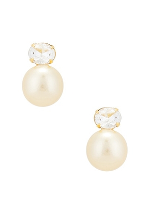 Jennifer Behr Nina Earrings in Crystal  Antique  & Gold - Metallic Gold. Size all.