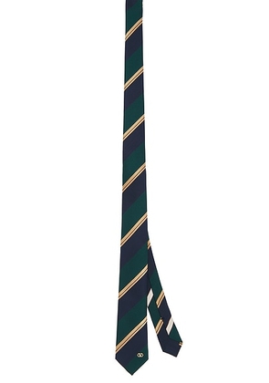 Valentino Garavani Yarn Dyed Tie in Verde  Blu  Avorio  & Oro - Green. Size all.