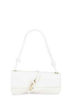 Dolce Vita Alice Slanted Baguette Bag in Ivory.