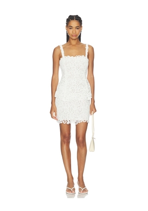 SIMKHAI Rylin Sleeveless Mini Dress in Ivory. Size XS. Also in S, M, L.