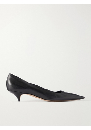 The Row - Liisa Leather Kitten Pumps - Black - IT35,IT36,IT36.5,IT37,IT37.5,IT38,IT38.5,IT39,IT39.5,IT40,IT40.5,IT41,IT41.5,IT42