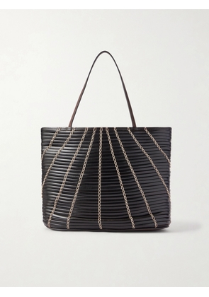 The Row - Alba Small Woven Leather Shoulder Bag - Burgundy - One size