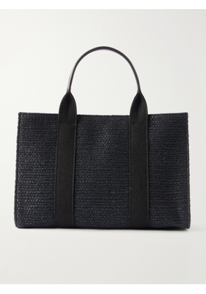 The Row - Georgia Leather-trimmed Woven Tote - Black - One size