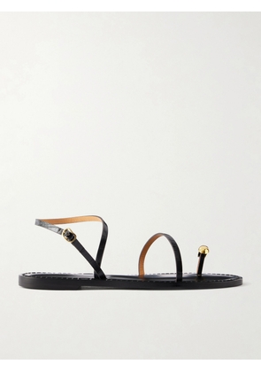 AMANU - The Marrakech Embellished Leather Flats - Black - US4,US5,US6,US7,US8,US9,US10,US11,US12