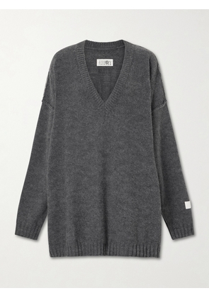 MM6 MAISON MARGIELA - Oversized Wool And Alpaca-blend Sweater - Gray - small,medium,large