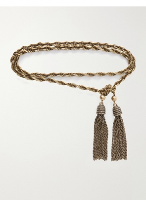 Etro - Tasseled Gold-tone Skinny Belt - One size
