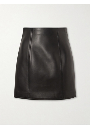 Balmain - Paneled Leather Mini Skirt - Black - FR 34,FR 36,FR 38,FR 40