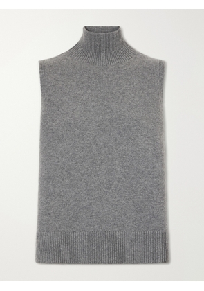 Brandon Maxwell - The Bruno Wool And Cashmere-blend Turtleneck Tank - Gray - x small,small,medium,large