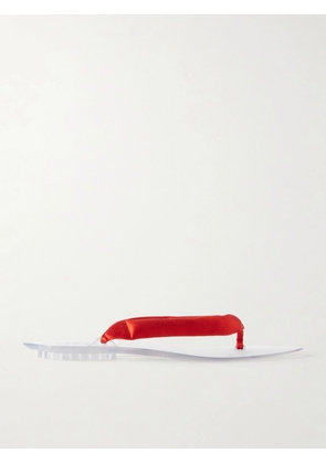 Alaïa - Invisible Jelly Satin-trimmed Sandals - Red - IT36,IT37,IT38,IT39,IT40,IT41,IT42