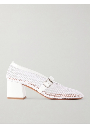 Alaïa - 55 Leather-trimmed Mesh Pumps - White - IT36,IT37,IT38,IT39,IT40,IT41
