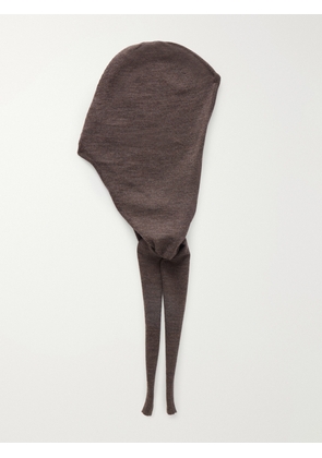 LEMAIRE - Knitted Wool Scarf - Brown - small,medium